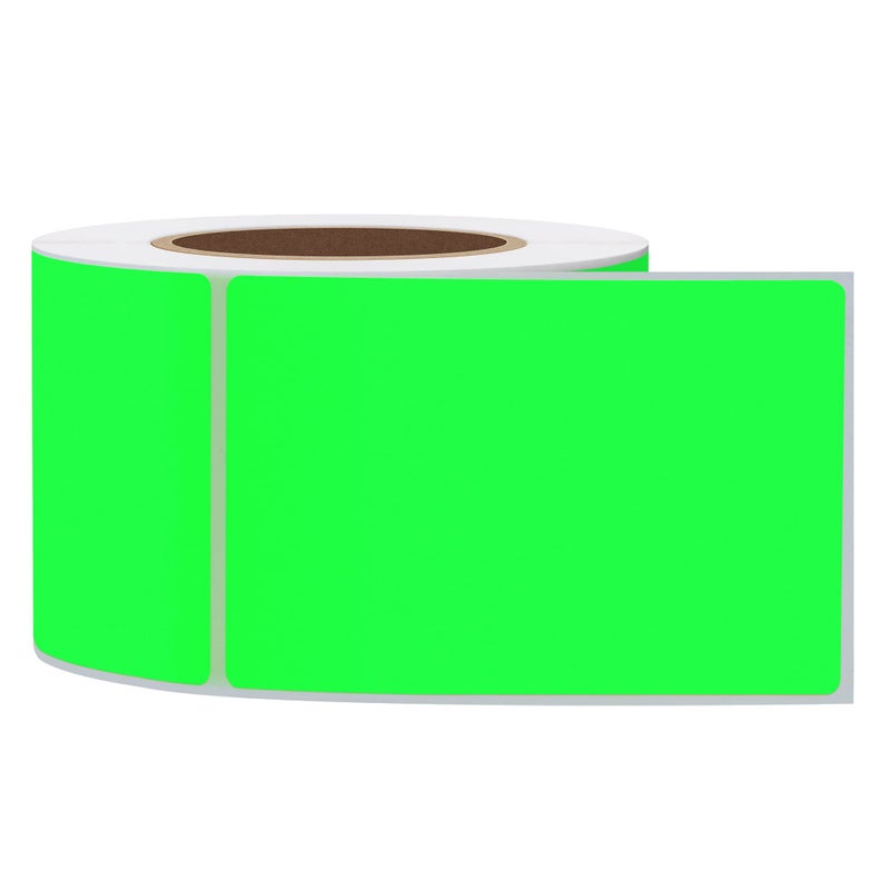 Hybsk 2x3 Inch 300pcs Fluorescent Green Sticker Rectangle Blank Color Coding Neon Labels for Office Organization Shipping Warehouse Labeling (Fluorescent Green) - Image 4